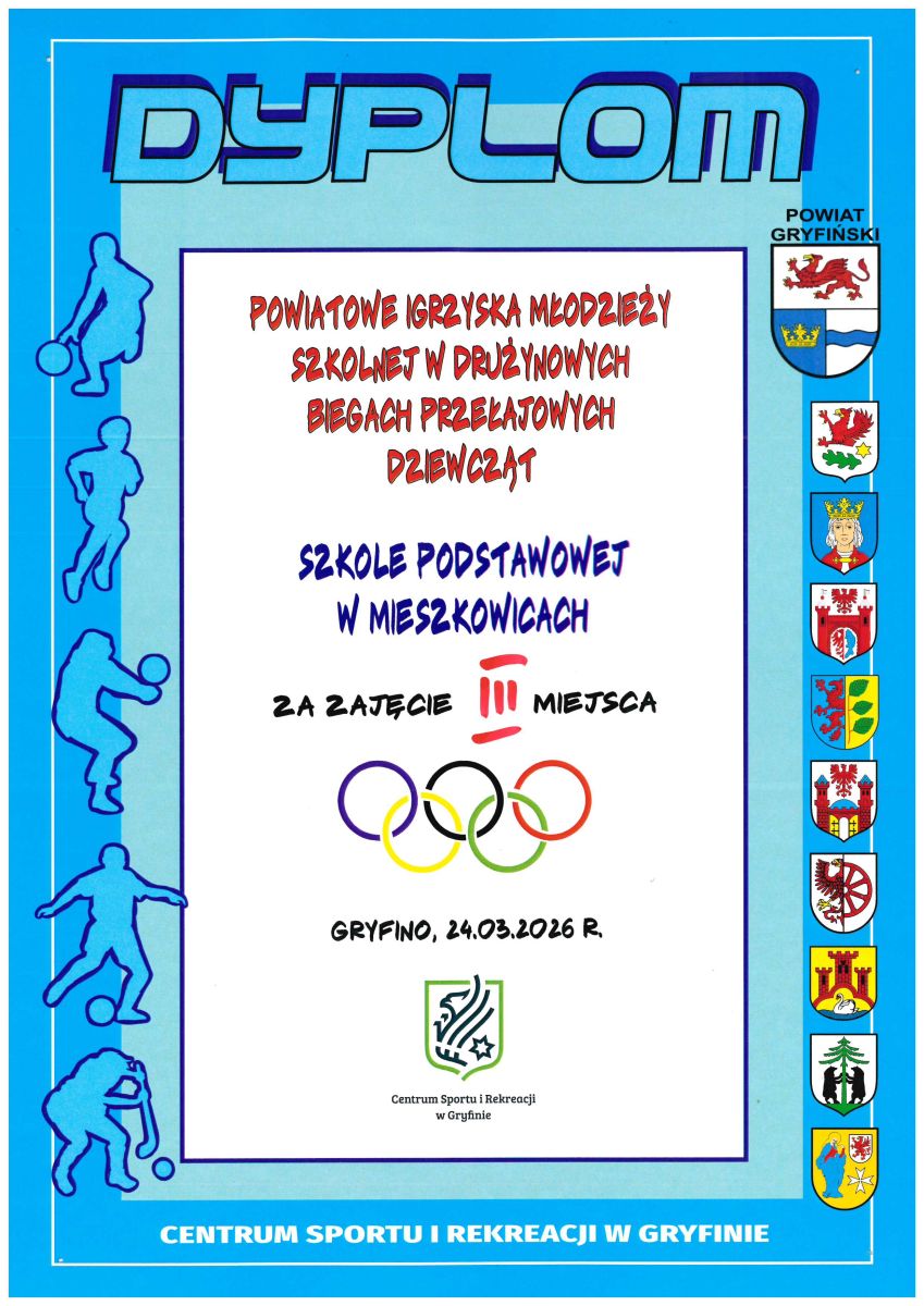 Zdjęcie: Podium naszych biegaczek w powiatowych biegach przełajowych